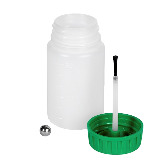 Bottle with brush 50 ml, PE-HD